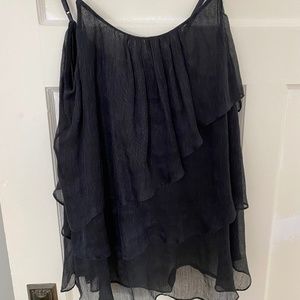 Great Condition | Aritzia Wilfred Black Ruffle Top